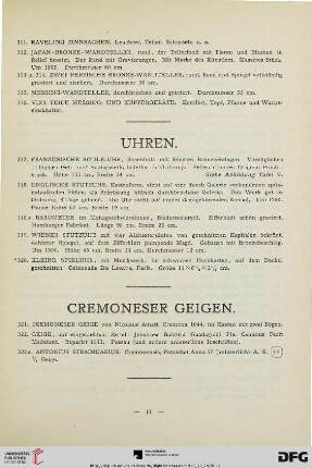 Uhren (Nr. 317-320)
