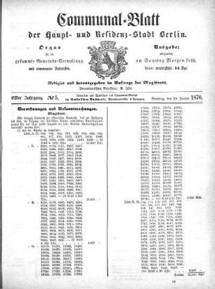 1870,5: No. 5, 30. Januar 1870