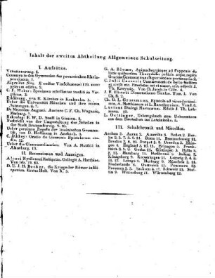 Inhaltsverzeichnis der Allgemeinen Schulzeitung : [Januar 1828, Heft 1 - 13]
