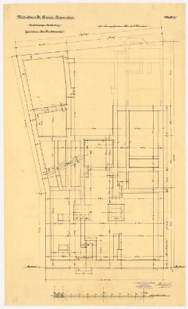 Wohnhaus Arons, Berlin: Fundamentgrundriss 1:50