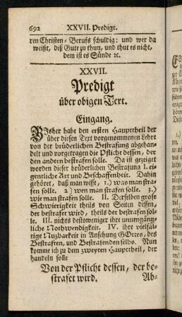 692-705, XXVII. Predigt