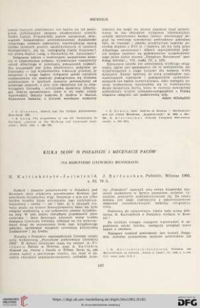 Kilka słów o Pożajściu i mecenacie Paców : (Na marginesie litewskiej monografii)