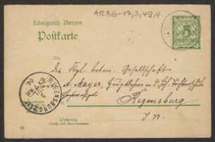 Brief von Wolfgang Puchtler an Anton Mayer
