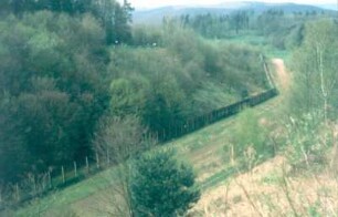Eichsfeld. Ehemalige Grenzanlage der DDR, Metallgitterzaun