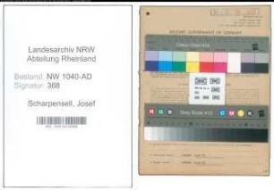 Entnazifizierung Josef Scharpensell , geb. 22.02.1892 (Strassenwaerter)