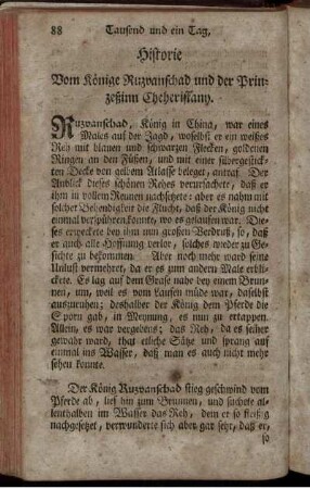Historie vom Könige Ruzvanschad und der Prinzessinn Cheheristany