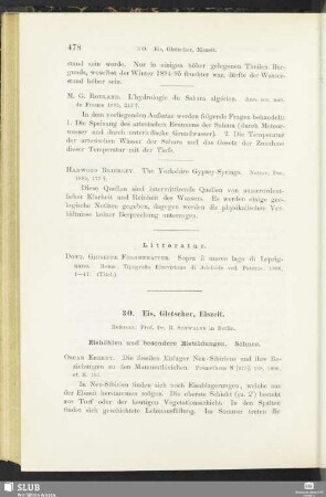 3 O. Eis, Gletscher, Eiszeit