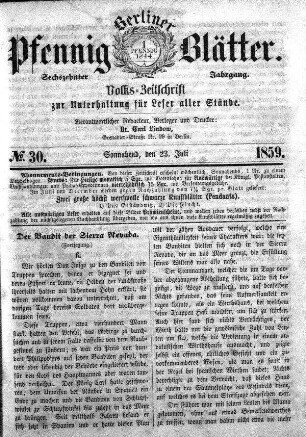 No. 30, Sonnabend, den 23. Juli