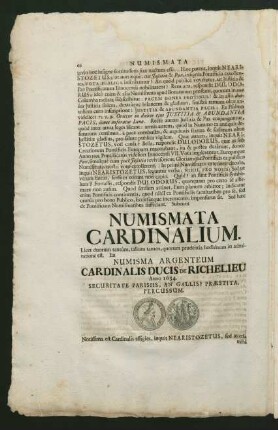 Numismata Cardinalium.