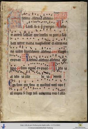 PROPRIUM DE TEMPORE beginnend mit Antiphon Alleluia.