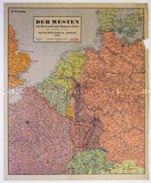 Kriegskarte von der Westfront im Frühjahr 1940