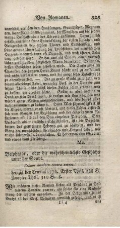 Belphegor, oder die wahrscheinlichste Geschichte unter der Sonne. T.1.2.