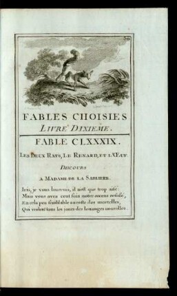 Fable CLXXXIX. Les Deux Rats, Le Renard, Et L'Œuf.