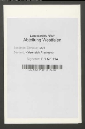 Aufnahme des Inventars des Stifts Wietmarschen.