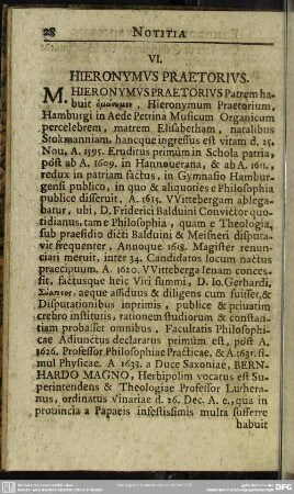 VI. Hieronymus Praetorius