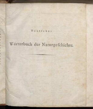 Deutsches Wörterbuch der Naturgeschichte.