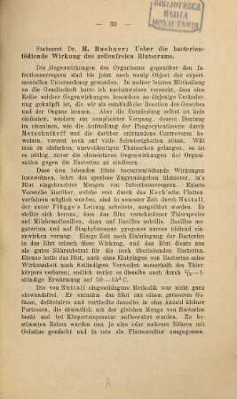 Kleine medizinische Abhandlungen : Separatabdrucke aus der Münchener medizinischen Wochenschrift. 1