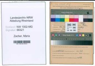 Entnazifizierung Maria Zacher , geb. 30.06.1912 (Kontoristin)
