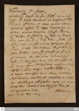 Brief von August Hermann Francke an Joachim Lange.