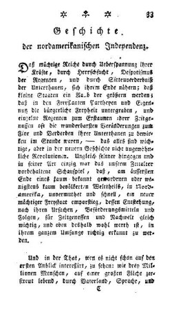 Geschichte der nordamerikanischen Independenz..