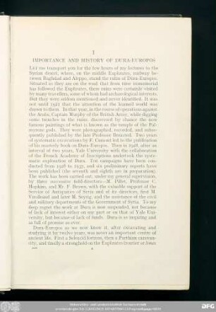 I Importance And History Of Dura-Europos