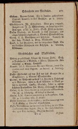 Musikbücher und Musikalien.