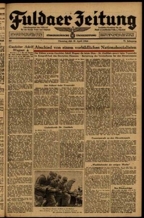 Ausgabe vom Dienstag, den 18. April 1944.