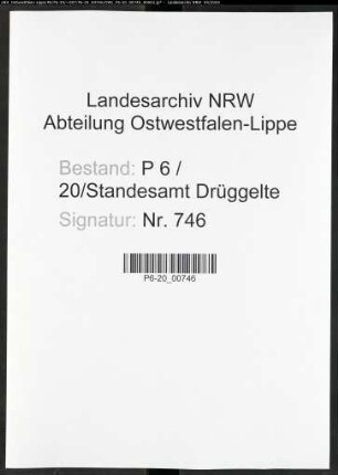 Sterberegister Standesamt Drüggelte