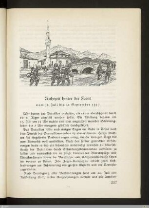 Ruhezeit hinter der Front