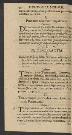 Caput V. [XV] De Temperantia.