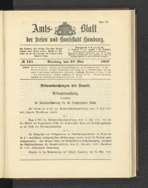 No. 125, 28. Mai 1918