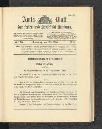 No. 125, 28. Mai 1918