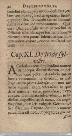 Cap. XI. De Iride Sylvestri.