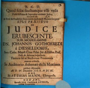 De Judice Erubescente