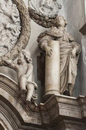 Wandgrabmal des Grafen Josias II. von Waldeck — Allegorie der Tugenden — Tugend Tapferkeit