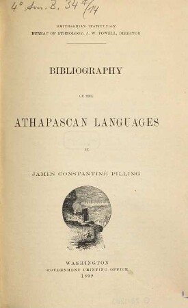 Bibliography of the Athapascan languages