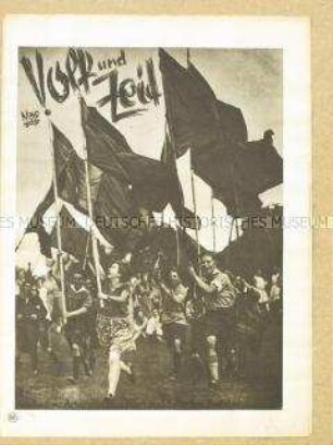 Sozialdemokratische Wochenzeitschrift "Volk und Zeit" u.a. zum Abzug der britischen Truppen aus dem Rheinland