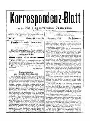 Generalversammlung des rheinischen Provinzialvereins