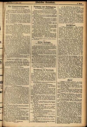 Zweite Ausgabe vom Donnerstag, den 27. Januar 1927.