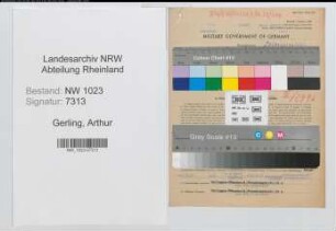Entnazifizierung Arthur Gerling , geb. 04.10.1904 (Schulrektor)