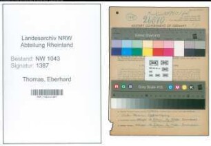Entnazifizierung Eberhard Thomas , geb. 03.04.1908 (Kontrolleur)