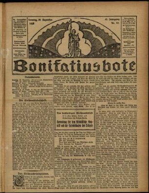 Erste Ausgabe vom Sonntag, den 26. Dezember 1926.