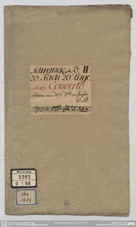 Concertos - Mus.2392-O-58 : vl, strings, bc - B|b; TWV 51:B 1
