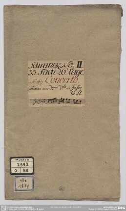 Concertos - Mus.2392-O-58 : vl, strings, bc - B|b; TWV 51:B 1