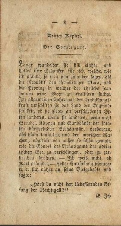 Drittes Kapitel. Der Spaziergang.