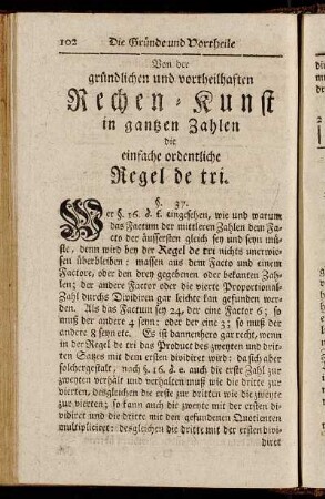 ...die einfache ordentliche Regel de tri.