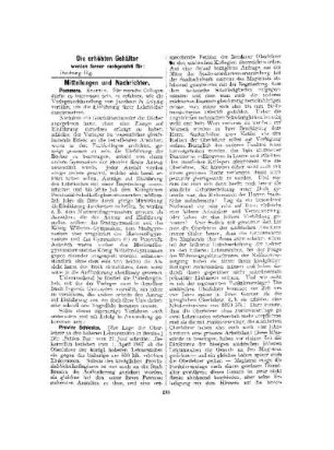 Mitteilungen und Nachrichten