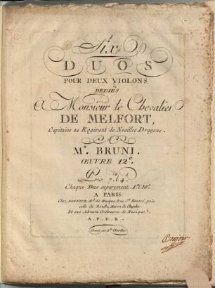 Six duos pour deux violons : oeuvre 12e