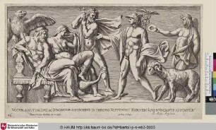 [Merkur überbringt Jupiter, Juno und Neptun eine Botschaft]