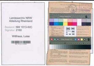 Entnazifizierung Luise Witthaus , geb. 18.08.1898 (Schneiderin)